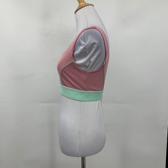 Fabletics Sports Bra Womens S Small Woodrose Green Tea Medium Impact Piped Yoga - Picture 4 of 8